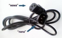 Сетевой шнур ПАПА+МАМА 2W для светодиодных прожекторов К200 и MS-18L220V